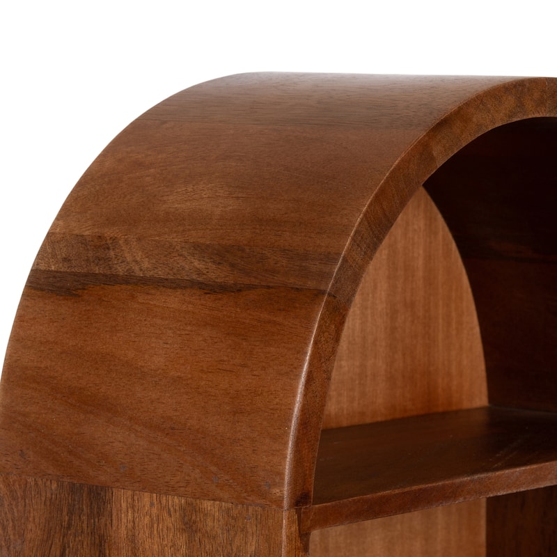Kate and Laurel Hutton Wood Capsule Wall Shelf
