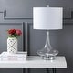 preview thumbnail 17 of 46, Ames 25.5" Glass Teardrop LED Table Lamp, Mercury Silver/Chrome (Set of 2) by JONATHAN Y