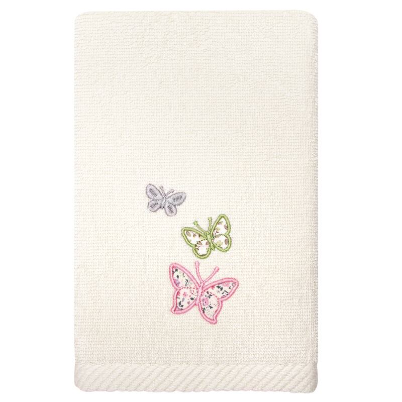 Authentic Hotel and Spa 100% Turkish Cotton Mariposa 3PC Embellished Towel Set