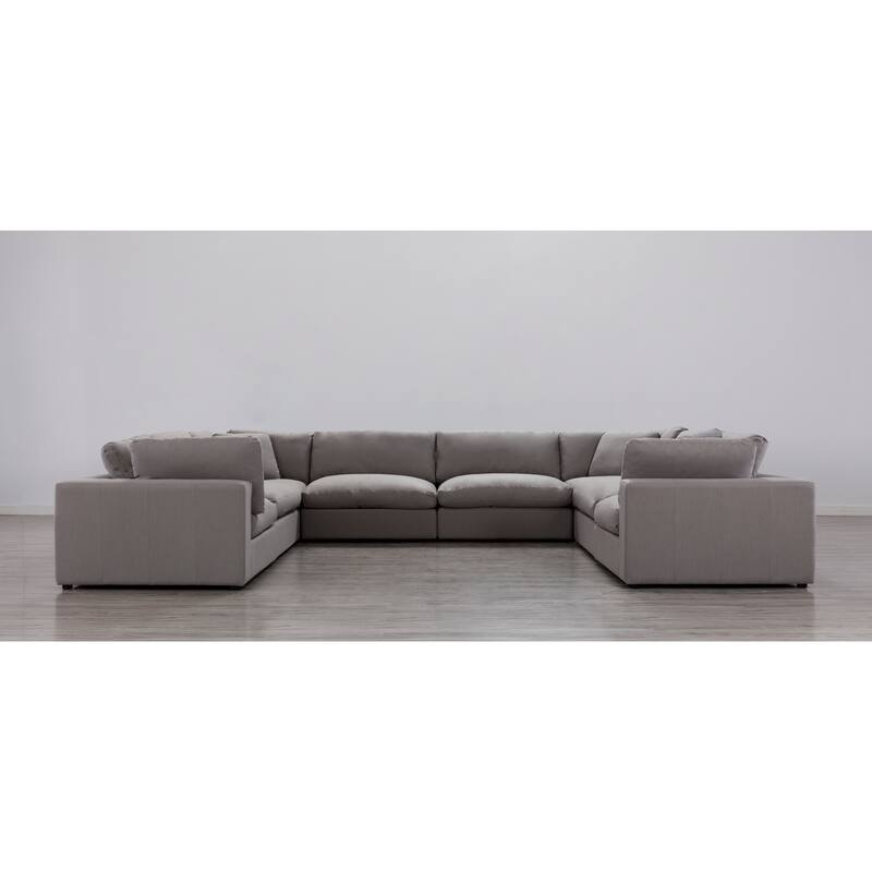 Roundhill Furniture Rivas Contemporary Feather Fill 8-Piece Modular Sectional Sofa
