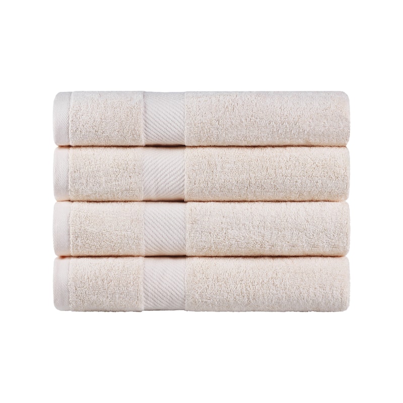 Superior Luxury Solid Highly Absorbent Egyptian Cotton Bath Towel - (Set of 4) - Ivory