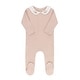 preview thumbnail 4 of 10, Ely's & Co. Organic Cotton Embroidered Collar Footie Collection Pink Heather - 1 Months