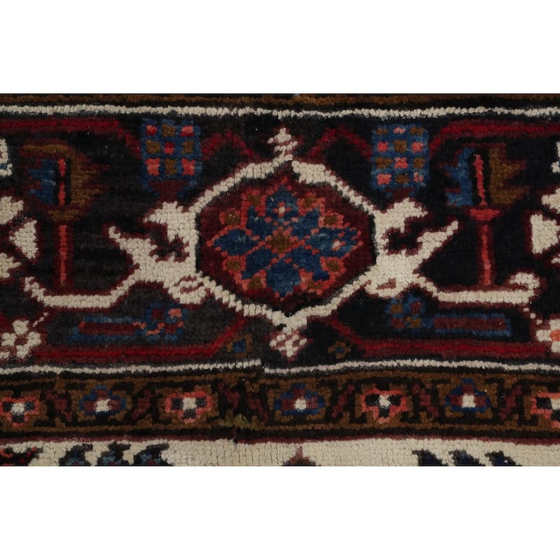 Hand Knotted Oriental 100% Wool Carpet Traditional Medallion Red Heriz Area Rug - 9' 5'' X 7' 4''