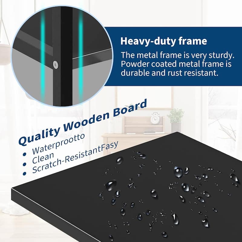 Triple Column 5-Tier Bookshelf, Rustic Bookcase with 14 Open Adjustable Shelves