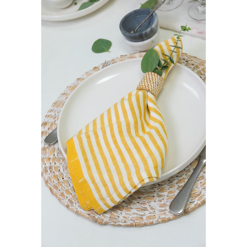 Caravan Ticking Stripe Napkins - Set of 4