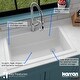 preview thumbnail 11 of 54, Karran Drop-In Quartz Composite 1-Hole Single Bowl Kitchen Sink - 33" x 22" x 9"