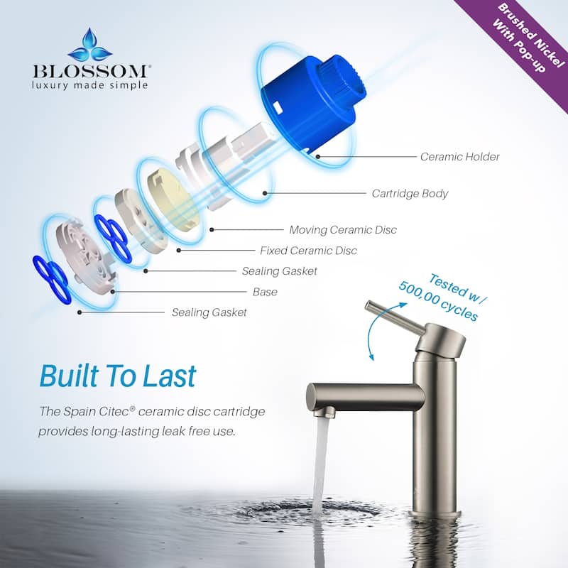 Solid Brass Leed Free Single Handle Bathroom Faucet