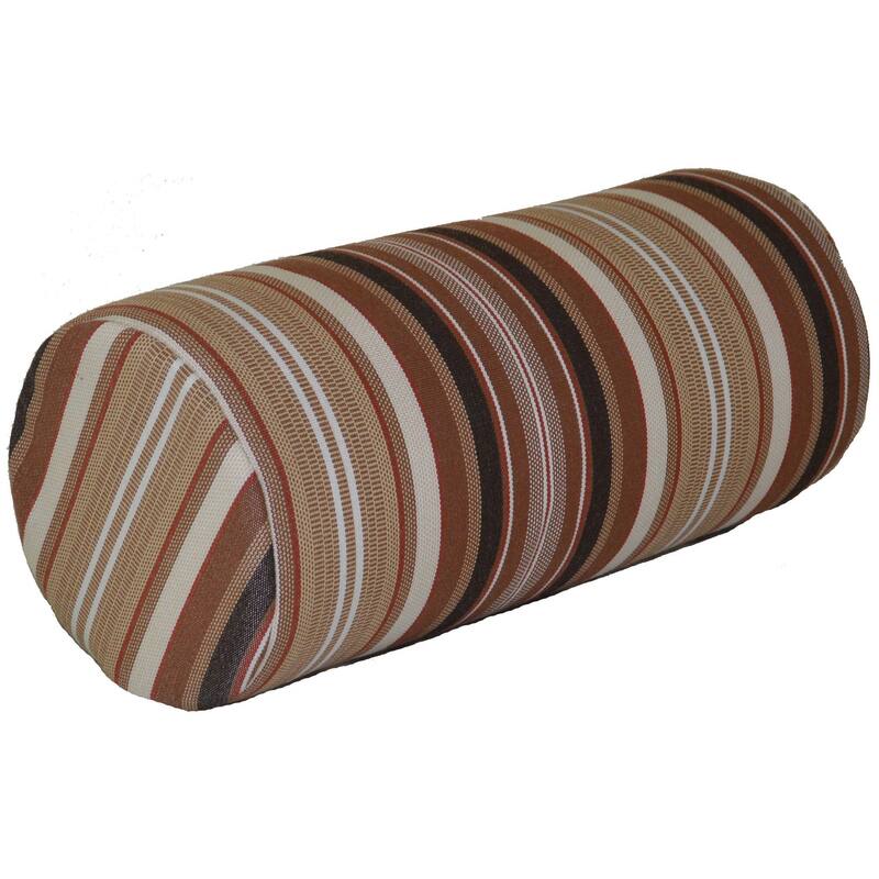 Bolster Pillow - 7" x 18" - Maroon Stripe