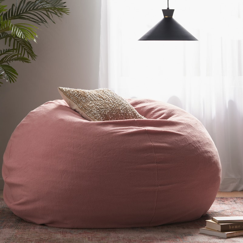 Newalla Modern Shearling 5-foot Bean Bag by Christopher Knight Home
