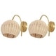 preview thumbnail 4 of 3, SAFAVIEH Lighting Nahum 8.5" Wall Sconce (Set of 2) - 11.5" x 8.5" x 11"-W/D/H