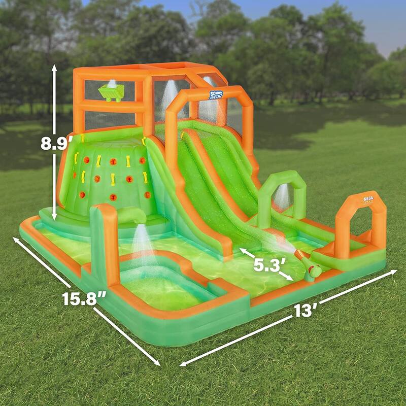 Sunny & Fun Mega Climb N' Go Inflatable Water Slide Park