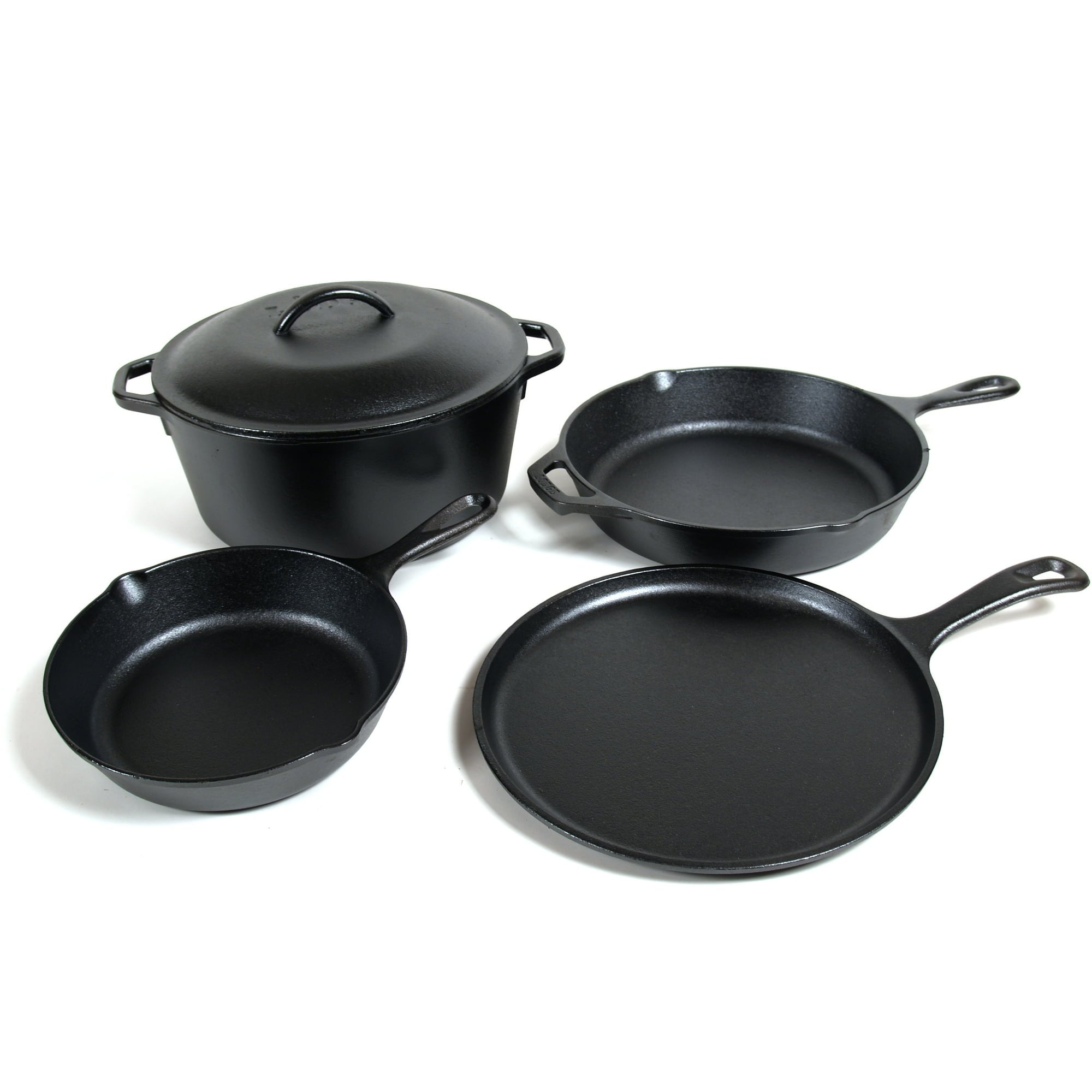 Bayou Seasoned Large 20 Inch Cast Iron Cooking Cookware Skillet Pan (2  Pack) 