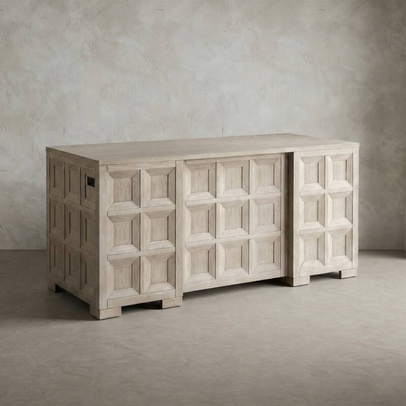 Furniture of America Durem Modern Tawny Brown 66" Executive Desk with Drawers, Keyboard Tray and Power Outlet - Tawny Brown