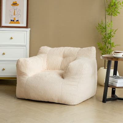 Pamapic Bean Bag Chair, Soft Corduroy Lazy Large Bean Bag Couch