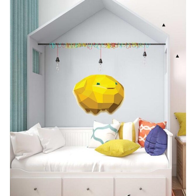 Piggy Bank Polygonal Wall Decal, Piglet Decal, Nursery decor-image