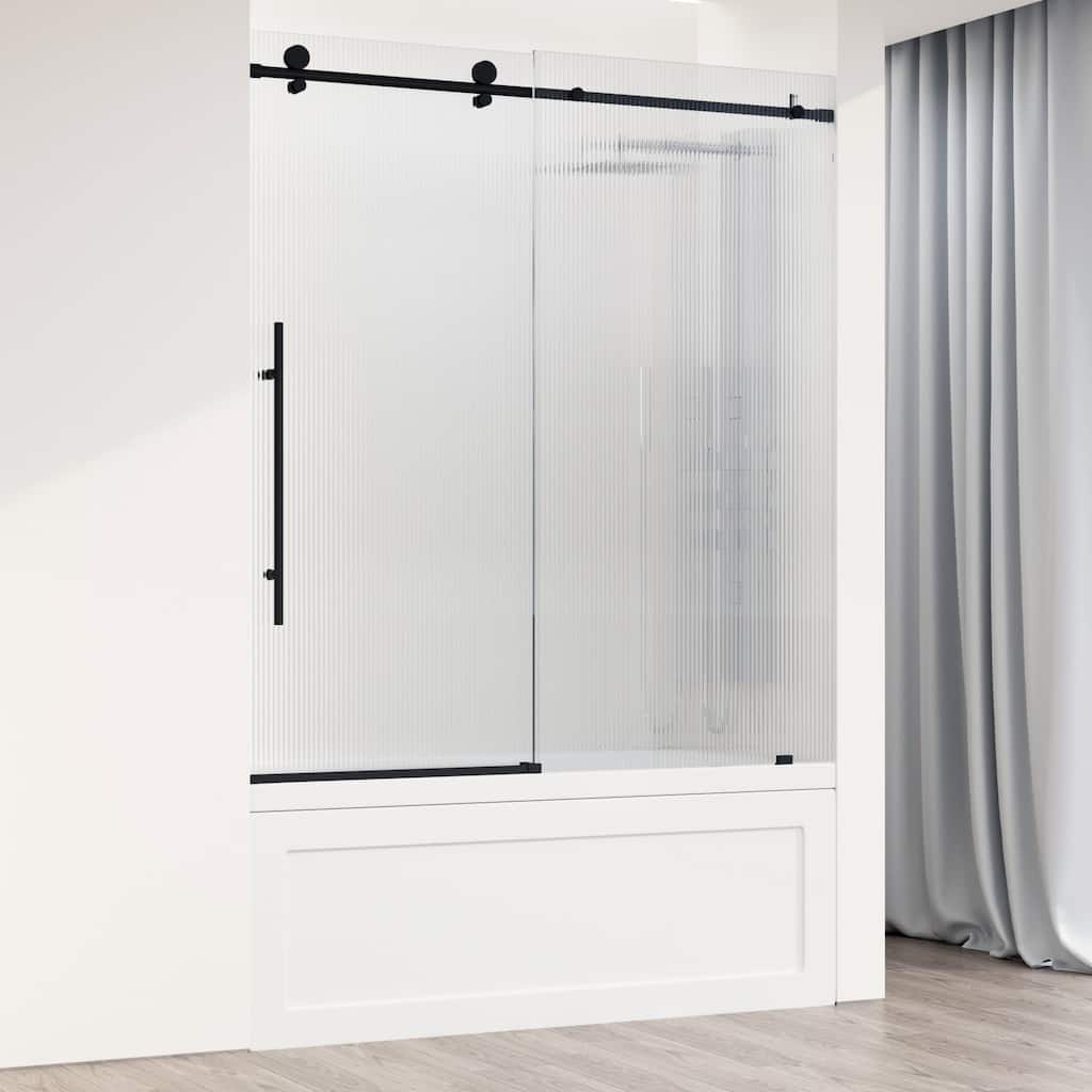 Vigo VG6021FL6066L Elan E-Class 66" High x 60" Wide Sliding Frameless