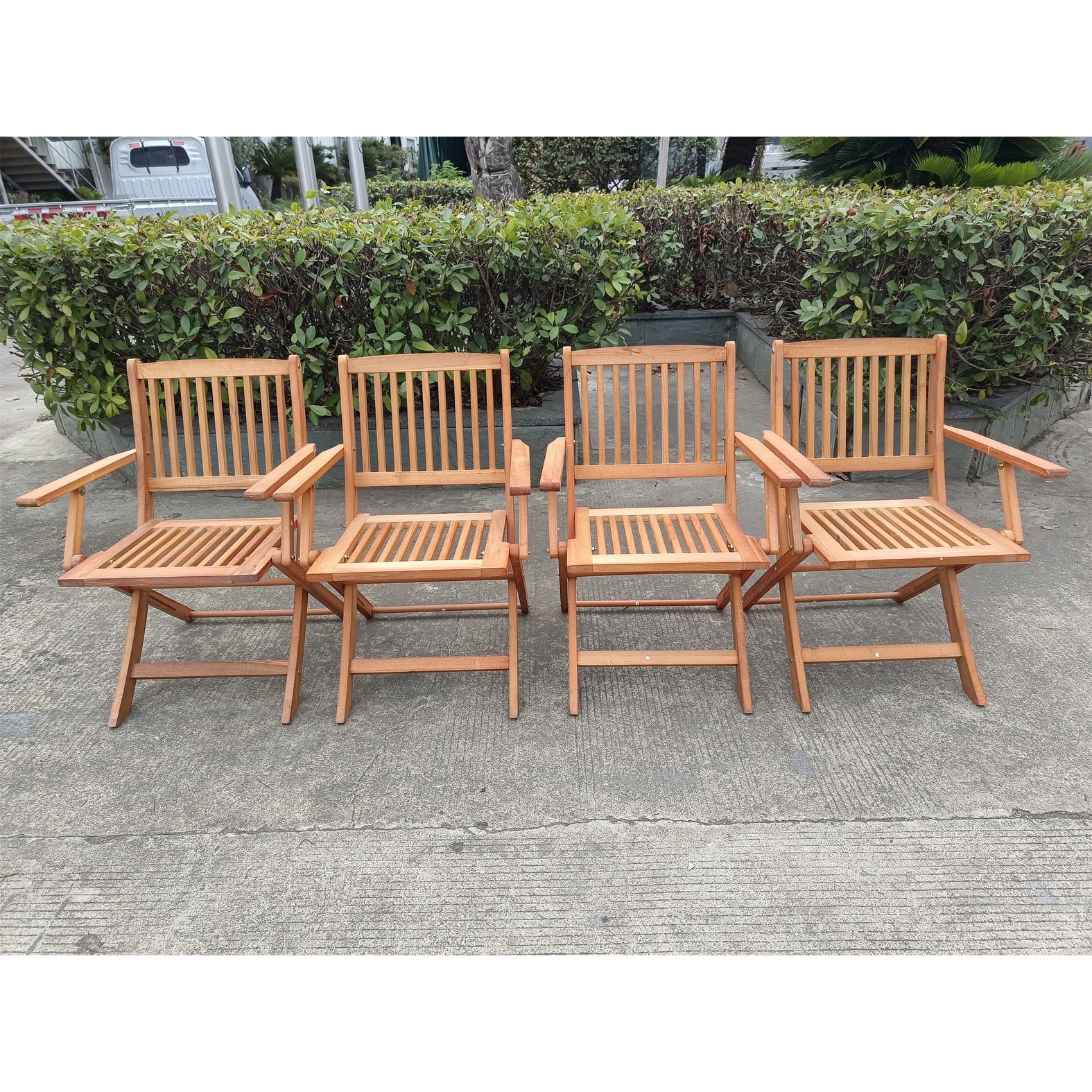 Wooden folding store chairs indoor