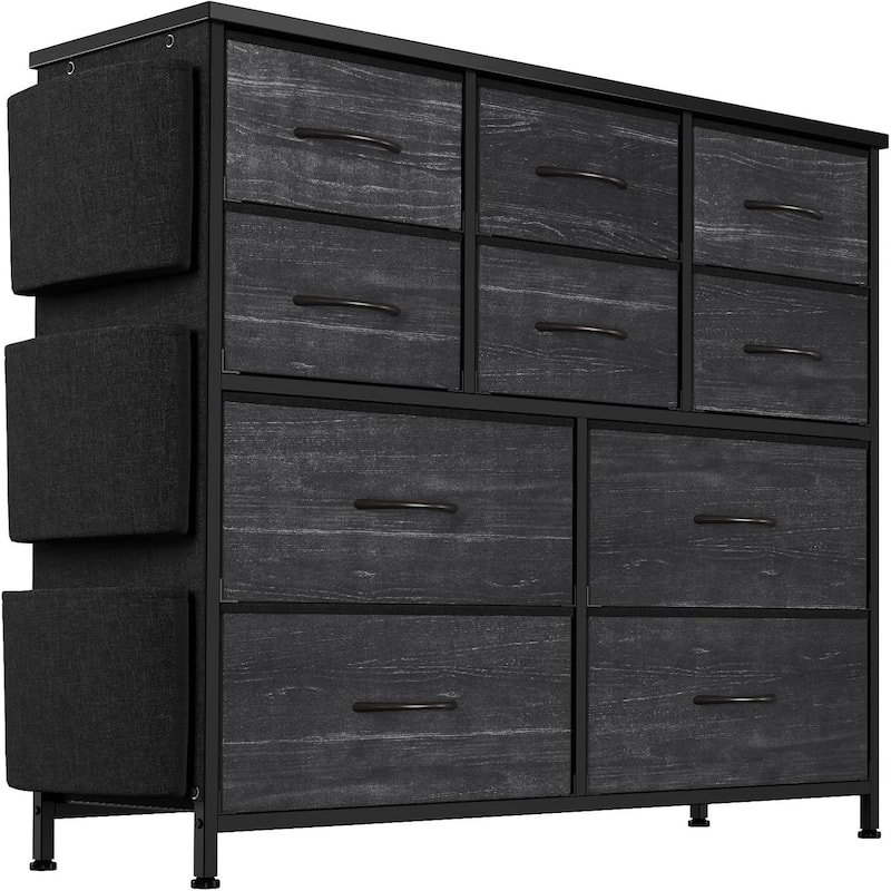 Dresser for Bedroom, 10 Drawers Fabric Storage Drawer, Dressers & Chest of Drawers