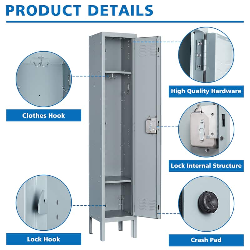 Metal Locker 1 Doors - N/A