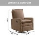 preview thumbnail 47 of 48, Oxford Baby Uptown Upholstered Glider Recliner, GreenGuard Gold Certified, 360° Swivel for Nursery & Living Room