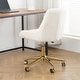 preview thumbnail 7 of 43, Modern Teddy Fleece Fabric with Metal Legs with Lift Adjustment, Swivel Office Chair