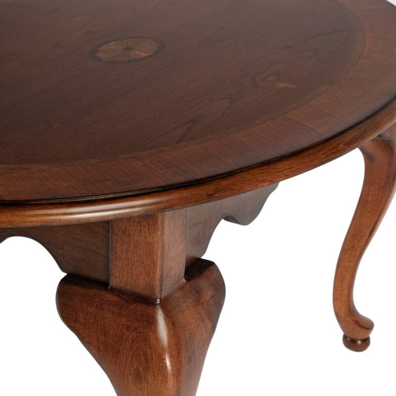 Handmade Butler Grace 3012101 Olive Ash Burl Varnished MDF Wood Oval Cocktail Table (China)