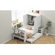 preview thumbnail 18 of 22, Twin Platform Bed with Storage Headboard & Footboard, Pull Out Shelves and Twin Trundle, Grey