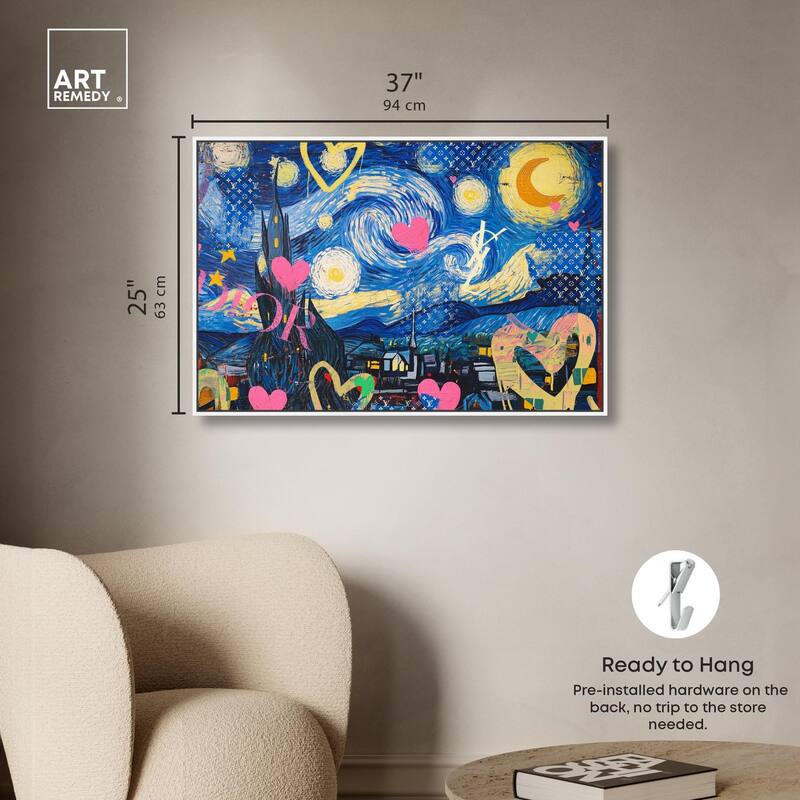 Starry Night Graffiti Canvas by Art Remedy