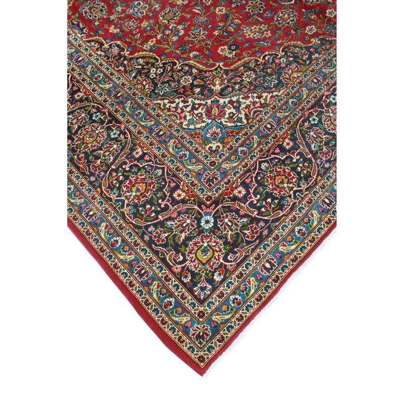 Vintage Distressed Andrew Red/Navy Rug - 9'3" x 12'5"