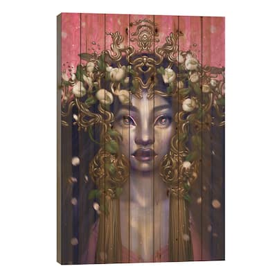 Initiation Print On Wood by Ejiwa Ebenebe - Multi-Color