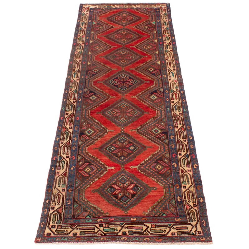 ECARPETGALLERY Hand-knotted Anadol Red Wool Rug - 3'2 x 10'7