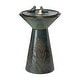 preview thumbnail 34 of 40, Glitzhome 27.5"H Two Birds Embossed Pedestal Ceramic LED Birdbath Fountain with Pump