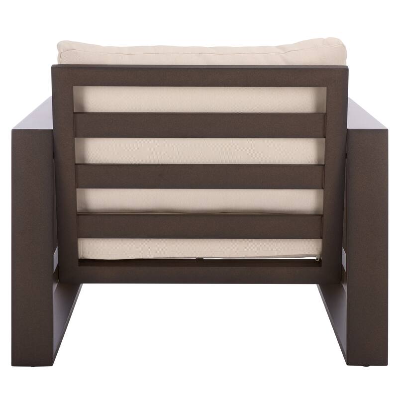 SAFAVIEH Outdoor Living Fash Aluminum Chair (Set of 2) - 36"W x 34"D x 30"H