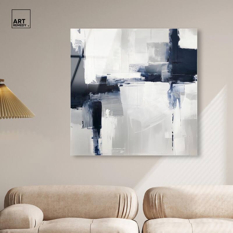 Porcelain Blue on White II Acrylic by Art Remedy, Ready to Hang