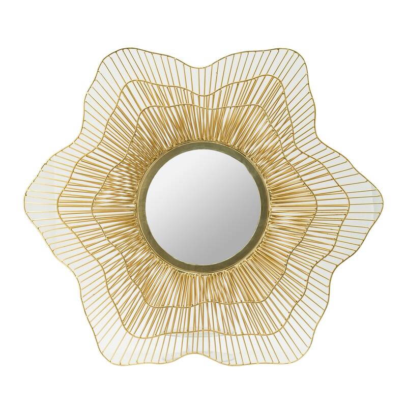 D27" x 2.4" Wall Mounted Metal Mirror Home Decor for Bathroom Living Room