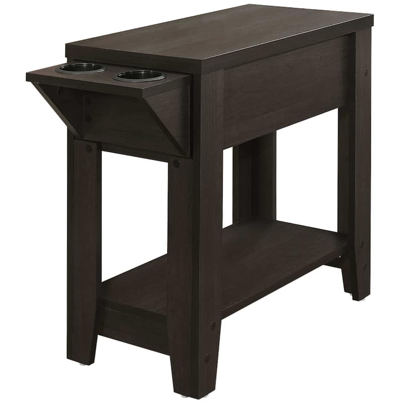 23 Inch Brown Wood End Table with Shelf for Living Room or Bedroom - 12” x 28.75” x 22.50”