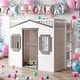 preview thumbnail 1 of 34, Twin Size House Loft Bed With Ladder and Solid Construction for Home White+Grey