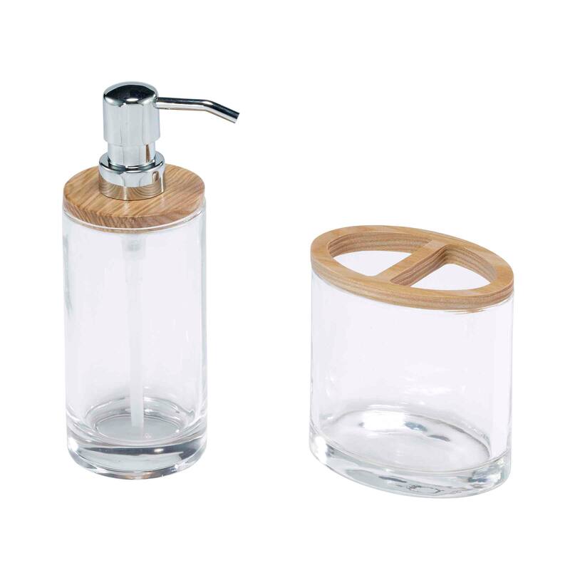 Izod Cove Toothbrush Holder & Lotion Dispenser Set