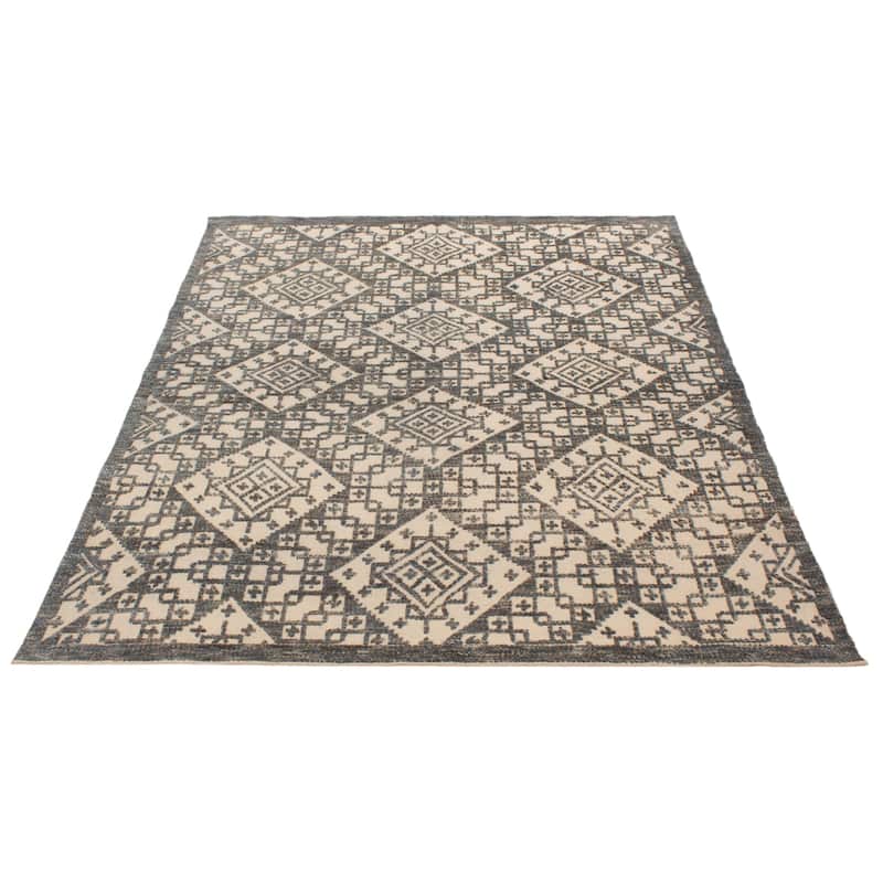 ECARPETGALLERY Hand-knotted Tangier Cream Wool Rug - 7'10 x 10'0