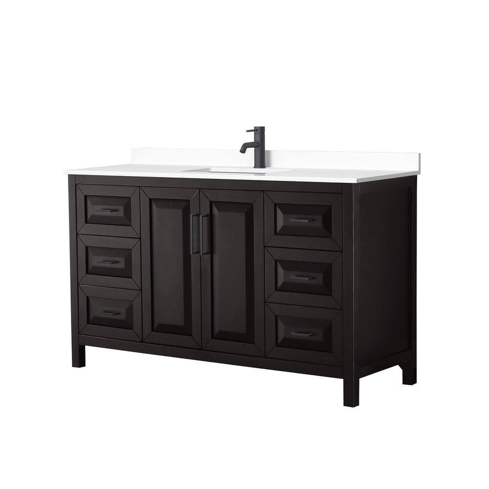 Wyndham Collection Daria 60" Free Standing Single Basin Vanity Set