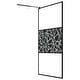 preview thumbnail 63 of 71, vidaXL Walk-in Shower Wall multi size Half Frosted ESG Glass Black