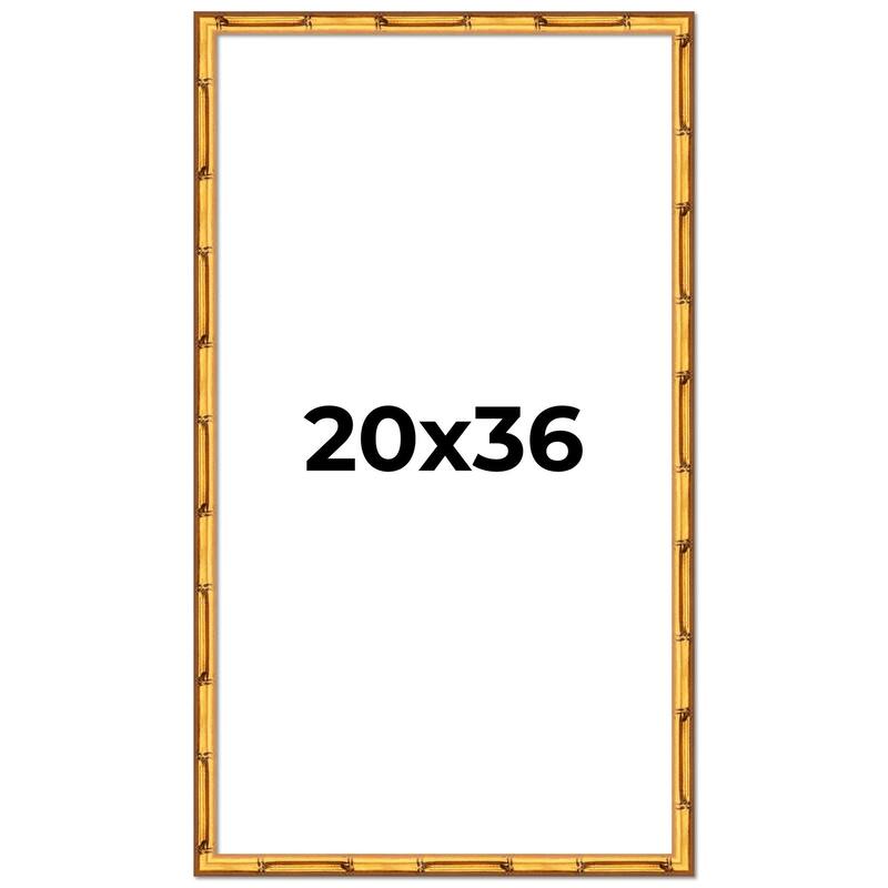 20x36 Frame Gold Bamboo Picture Frame - Complete Modern Photo Frame
