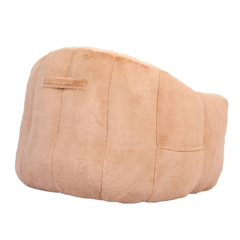 GDFStudio - Faux Fur 41.4" Deep Seat Bean Bag Chair with Armrests