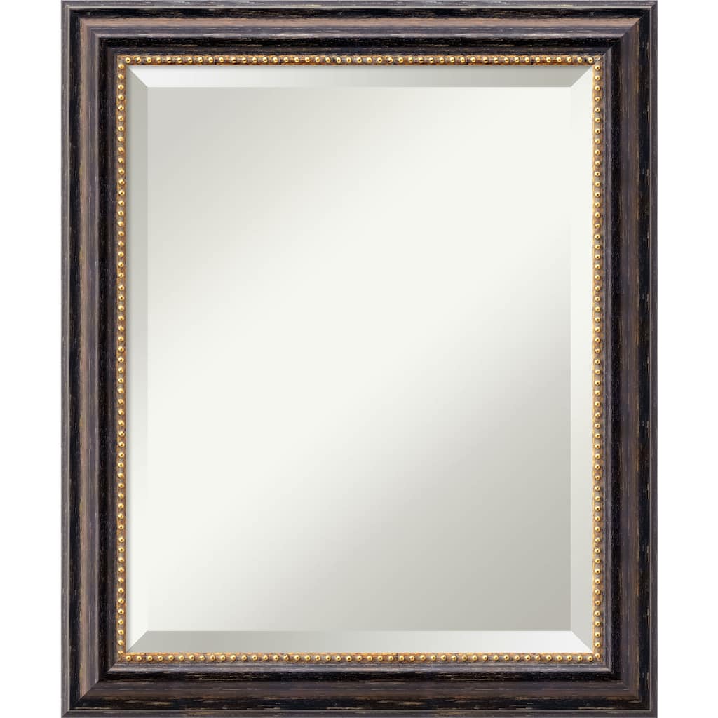 Beveled Wood Wall Mirror - Tuscan Rustic Frame