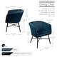 preview thumbnail 6 of 23, Porthos Home Belia Velvet Dining Chair, Rust-resistant Steel Legs