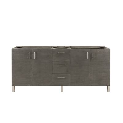 James Martin Vanities Metropolitan 72" Double Vanity, Silver Oak