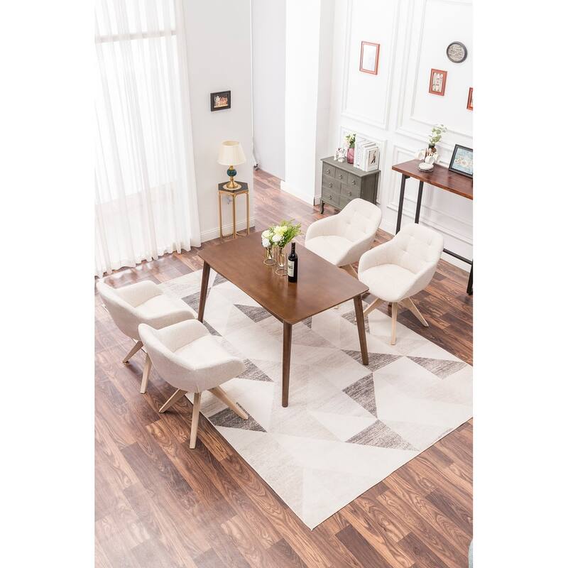 Modern Home Office Swivel Desk Chair Fabric Accent Chair