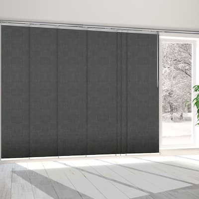 InStyleDesign Charc 7-Panel Single Rail Panel Track Extendable 110"-153"W x 94"H, Panel width 23.5"