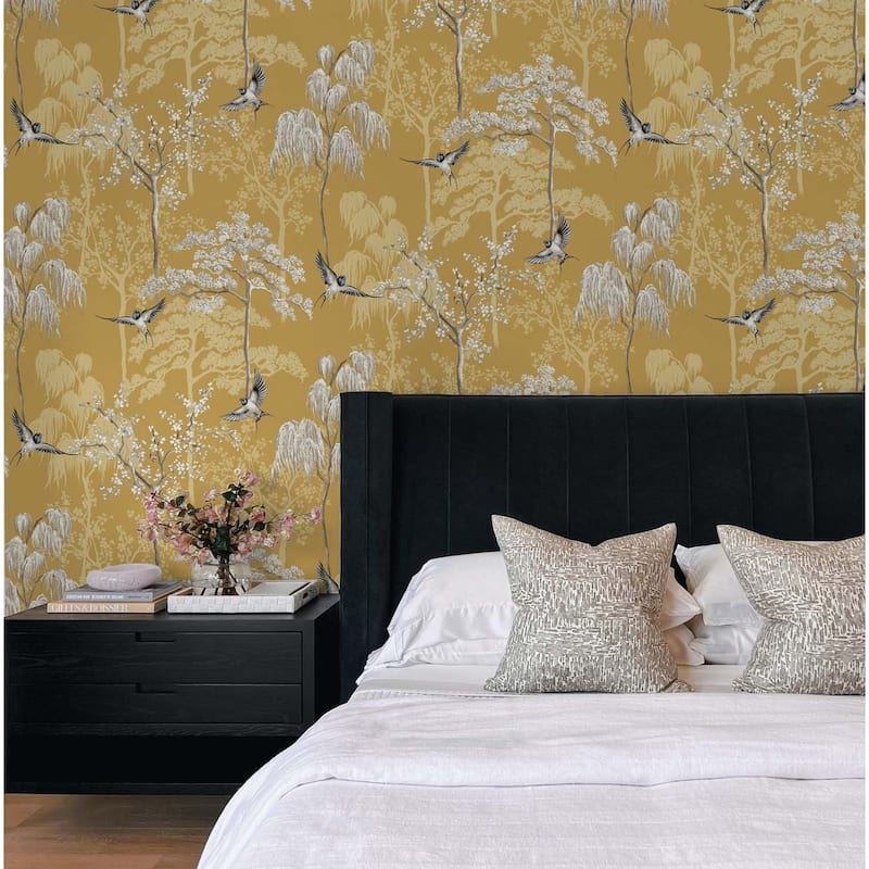 Arthouse Bird Garden Peel and Stick Wallpaper