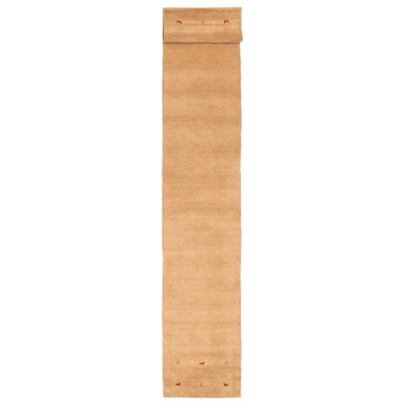 Kashkuli Gabbeh Khaki Rug 2'6" x 15'10" - 2'6 x 15'10 - Light Khaki - 2'6 x 15'10